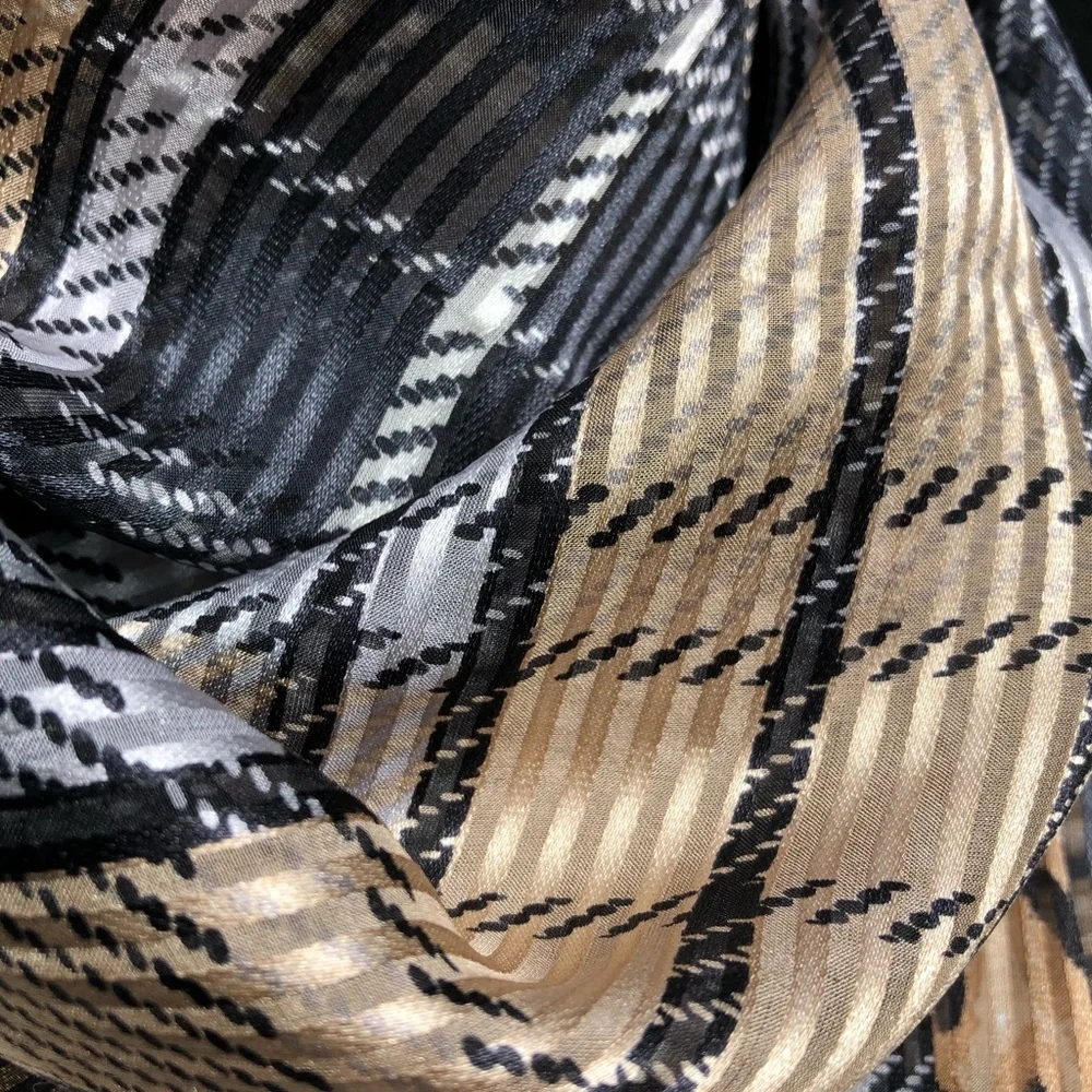 Mixed Pattern Silk Scarf